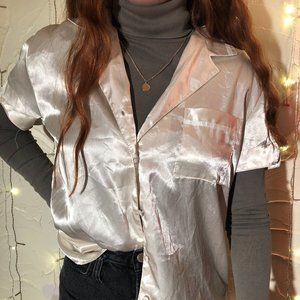 Silk Button Up Blouse